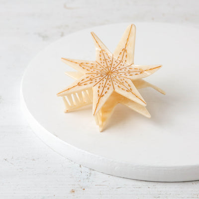 Hand Painted Cellulose Hair Claw -Star of Wonder