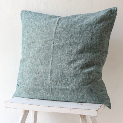 SALE Linen Chambray Cushion Cover - Spruce