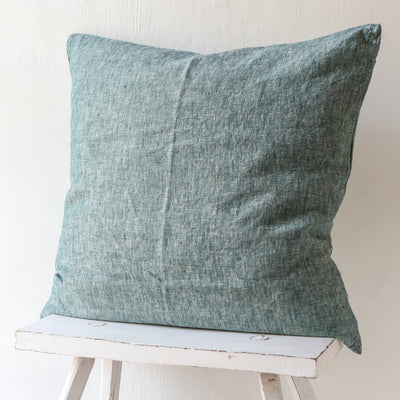 Linen Chambray Cushion Cover - Spruce