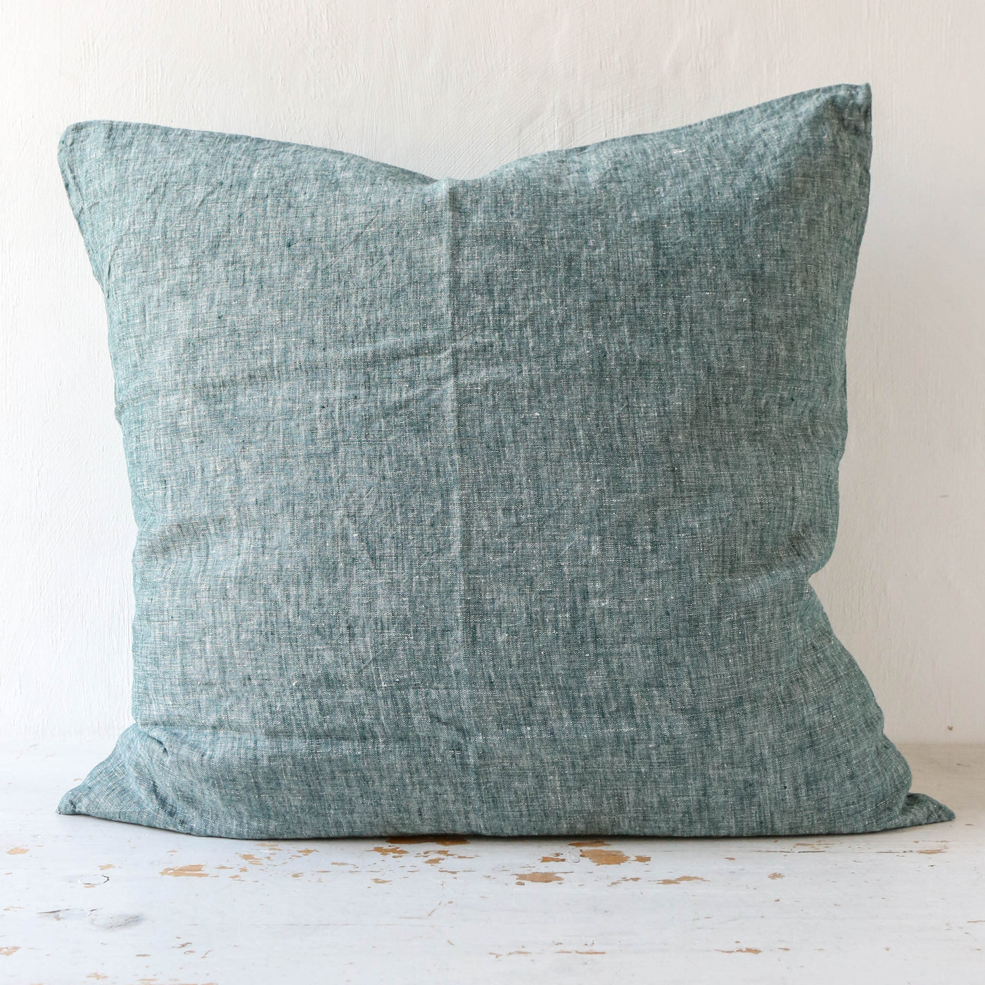 Linen Chambray Cushion Cover - Spruce