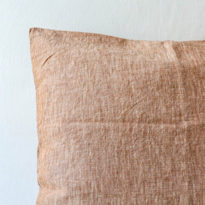 Linen Chambray Cushion Cover - Cinnamon