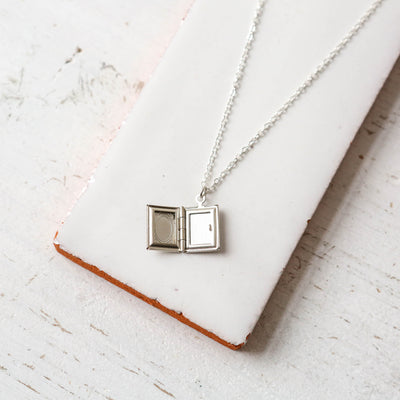 Forget-Me-Not Miniature Book Locket
