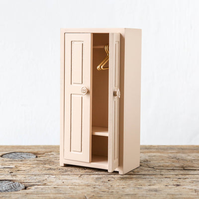 New Wooden Closet for Maileg Mice - Light Rose