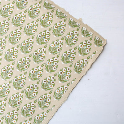 Handmade Recycled Cotton Paper - Arrah Sage Beige