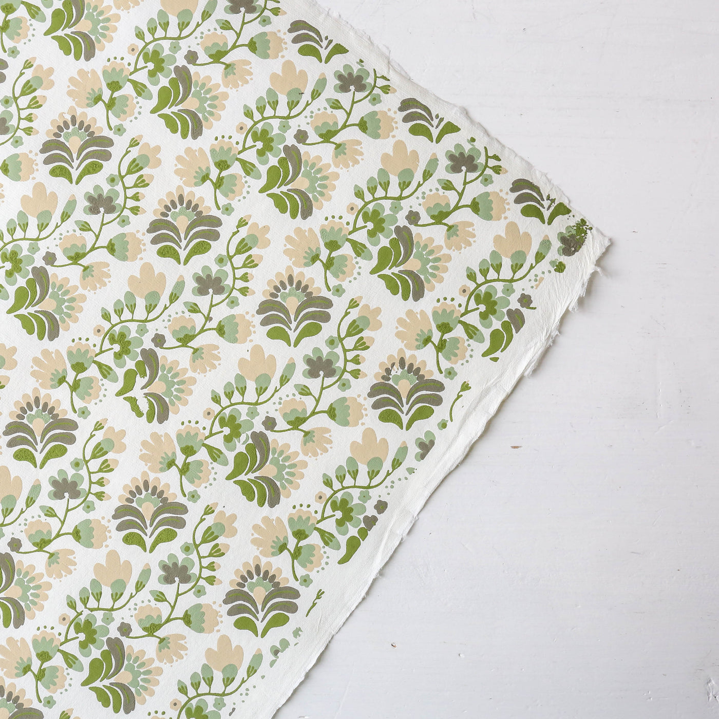 Handmade Recycled Cotton Paper - Marigold Sage