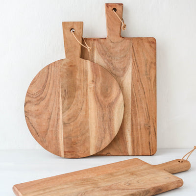 Round Acacia Wood Chopping Board