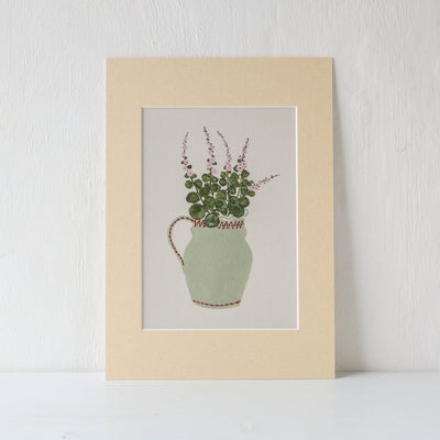 A4 Mounted 'Cheerful Bloom 5' Print by Harriet Watson