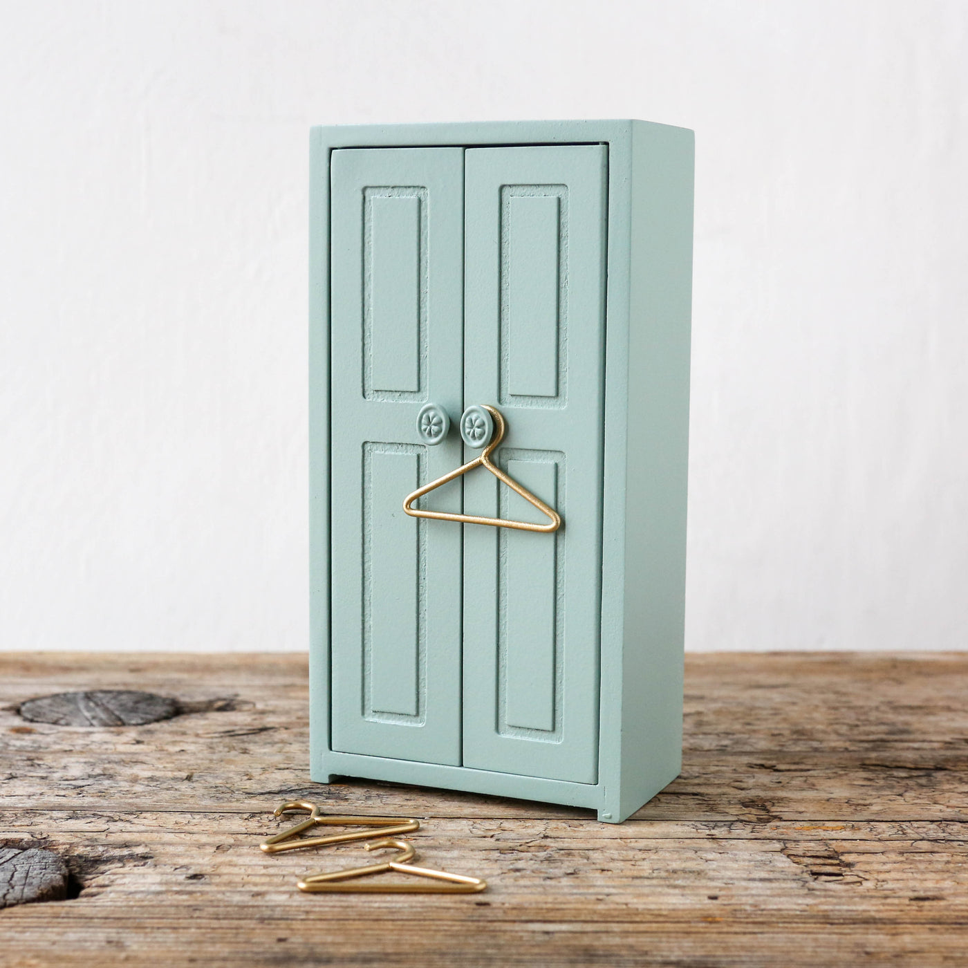 New Wooden Closet for Maileg Mice - Soft Blue
