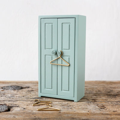 New Wooden Closet for Maileg Mice - Soft Blue