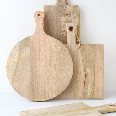 Paddle Shaped Mango Wood Chopping Board