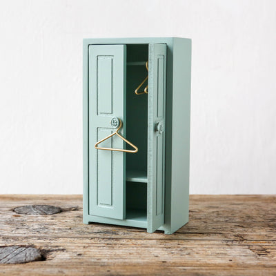 New Wooden Closet for Maileg Mice - Soft Blue