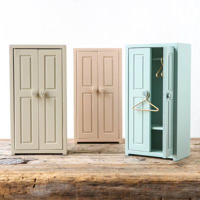 New Wooden Closet for Maileg Mice - Light Rose