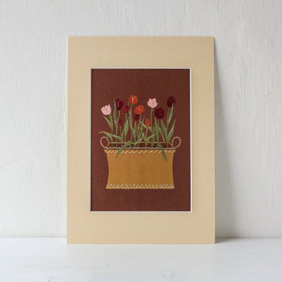 A4 Mounted 'Tulips Galore' Print by Harriet Watson
