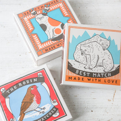 'The Robin' Luxury Boxed Festive Matches