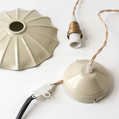 Fluted Pendant Lamp 'Gustav' - Mint
