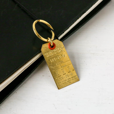 Brass Luggage Tag Key Holder