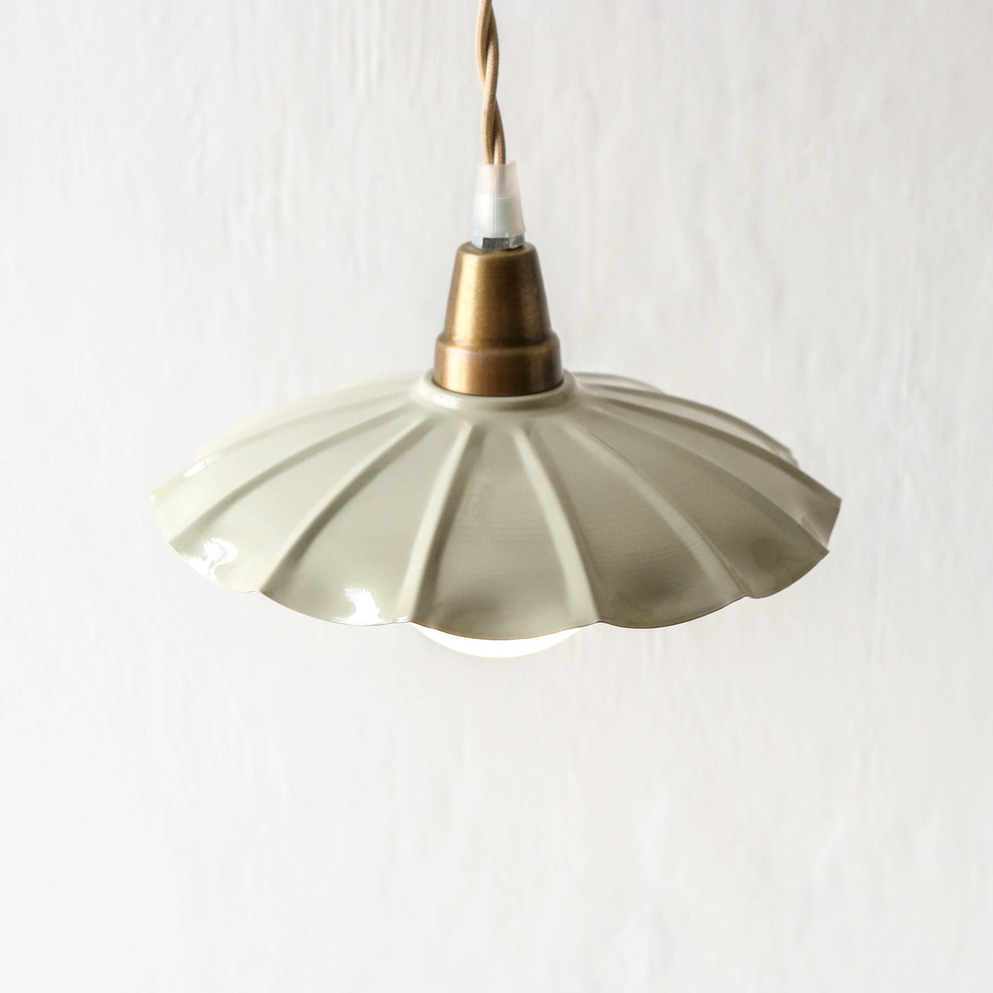 Fluted Pendant Lamp 'Gustav' - Mint