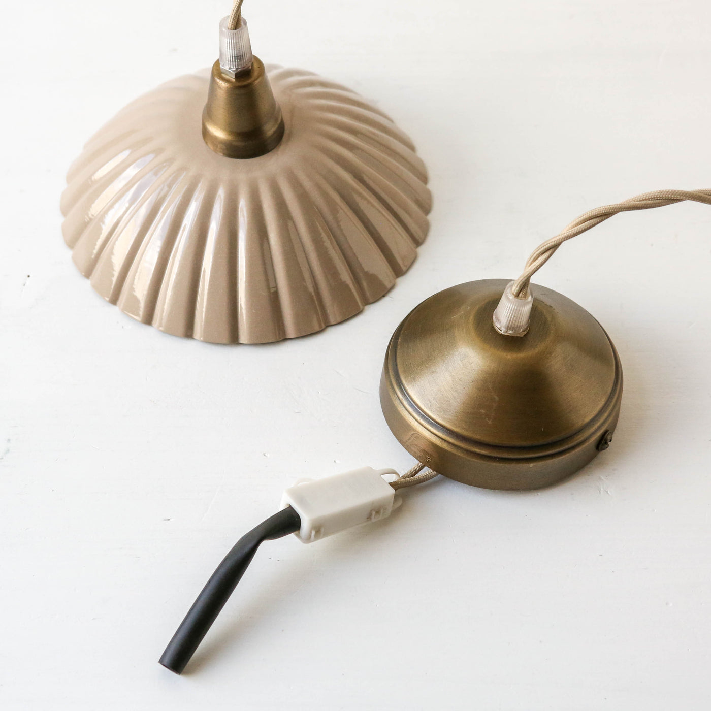 Small Pendant Lamp 'Ingrid' - Beige