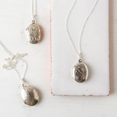 Silver Vintage Locket - Batch AA, Ovals