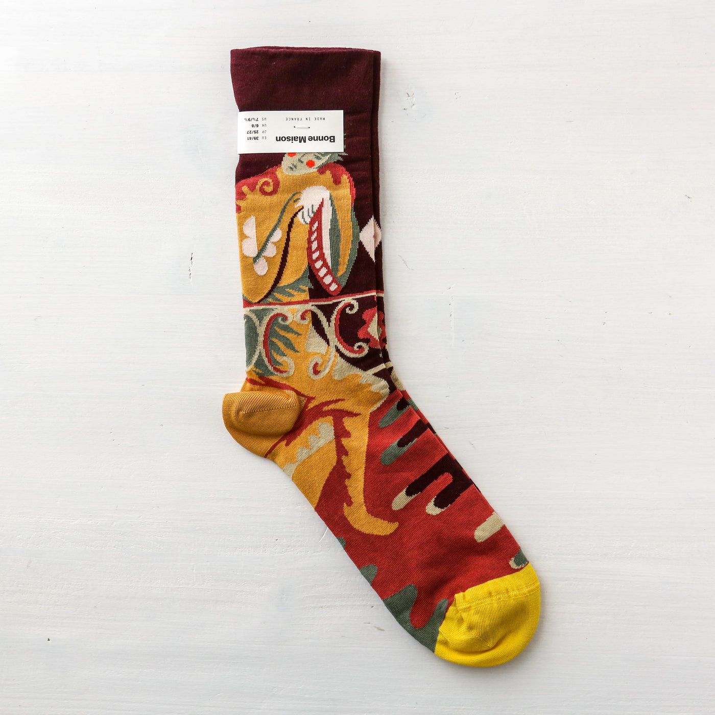 SALE Bonne Maison Socks - Poet Maroon