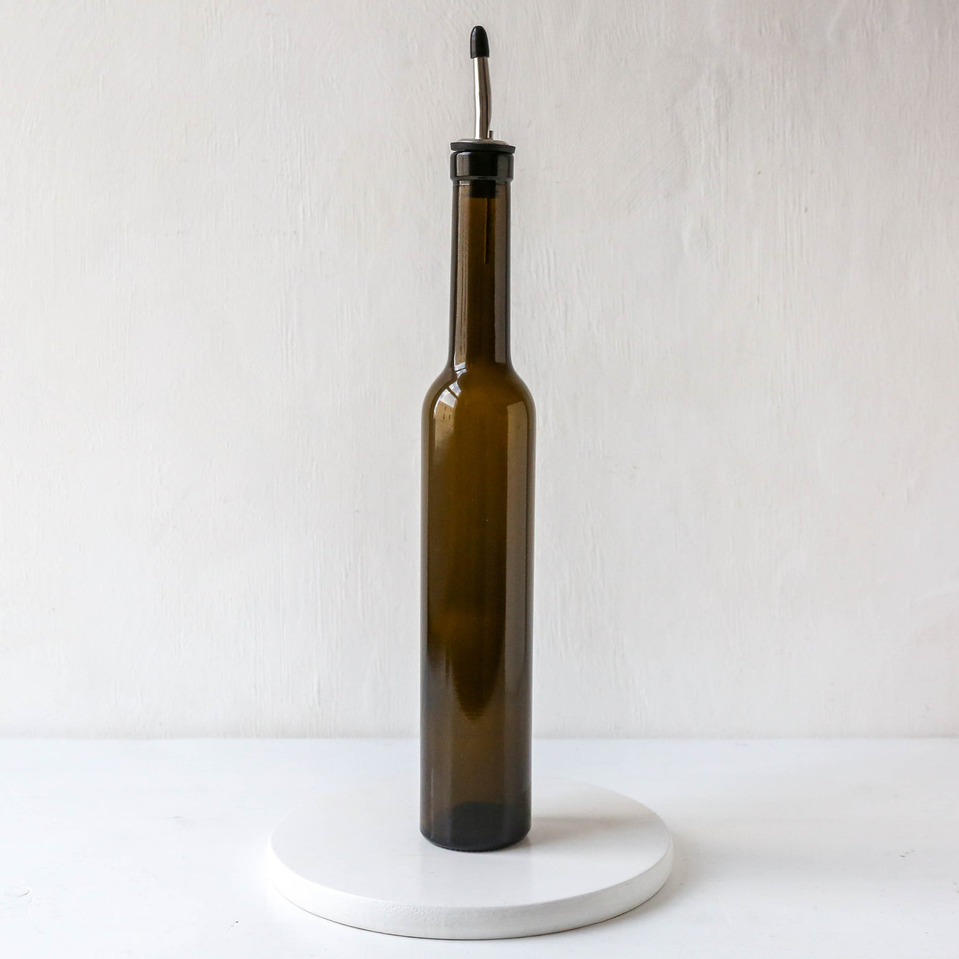 Olive Green Oil or Vinegar Bottle