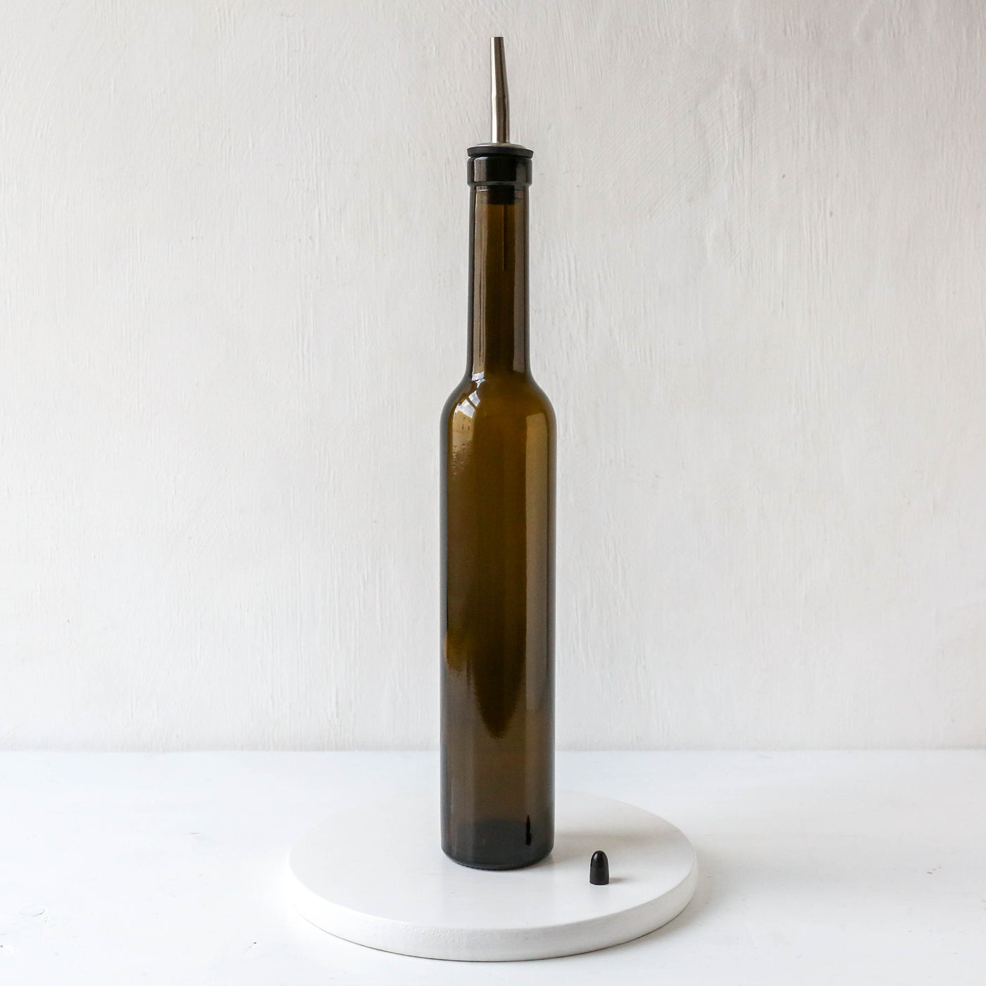 Olive Green Oil or Vinegar Bottle