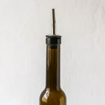 Olive Green Oil or Vinegar Bottle