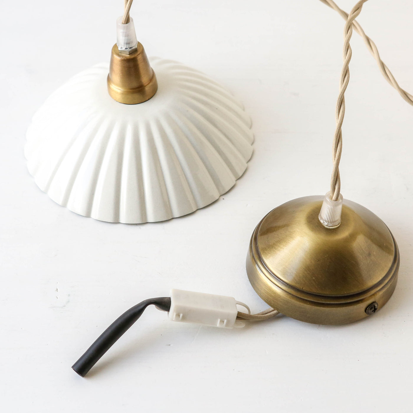 Small Pendant Lamp 'Ingrid' - Antique White