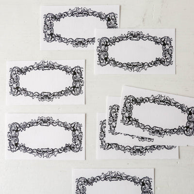 Antique Scroll Place Cards or Book Plates - Set of 8