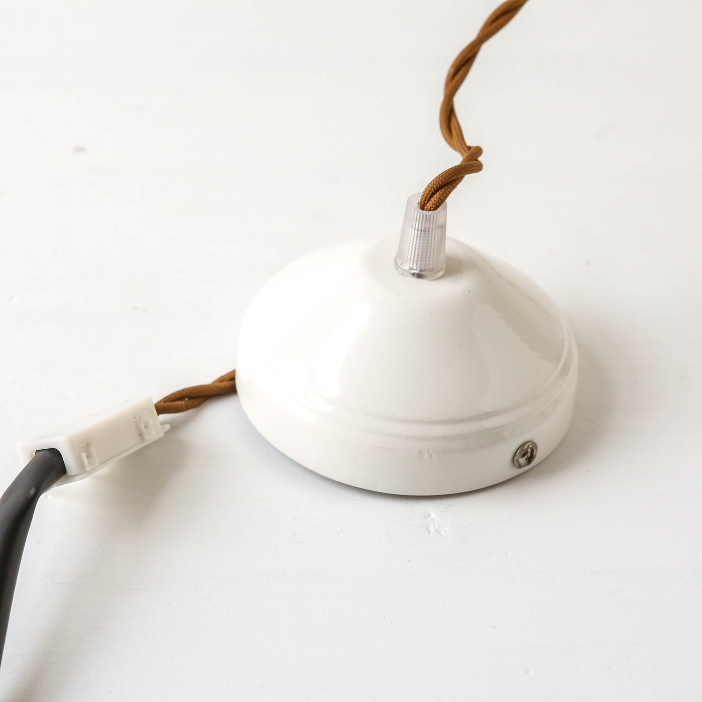 Fluted Pendant Lamp 'Gustav' - White