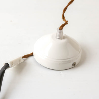 Fluted Pendant Lamp 'Gustav' - White