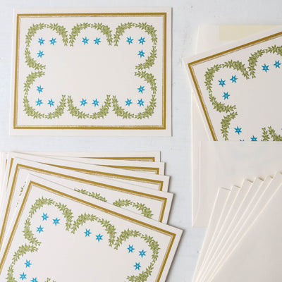 Laurel & Star Frame Notecard Stationery - Set of 8