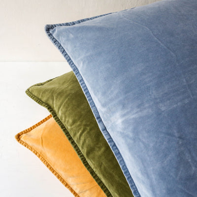 Cotton Velvet Cushion Cover - Harvest Yellow