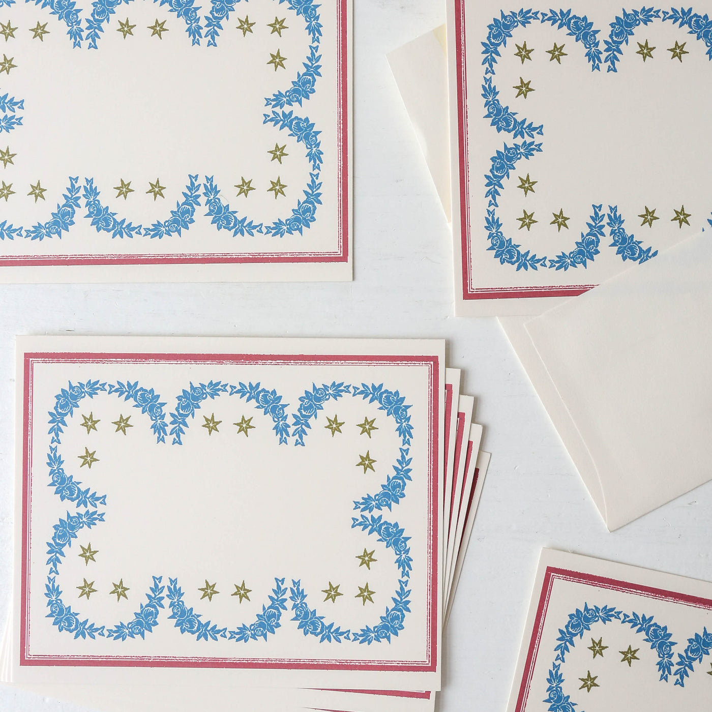 Laurel & Star Frame Notecard Stationery - Set of 8