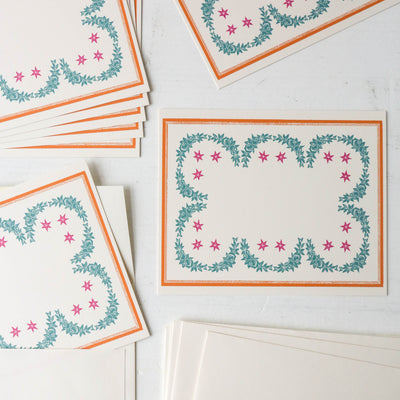 Laurel & Star Frame Notecard Stationery - Set of 8