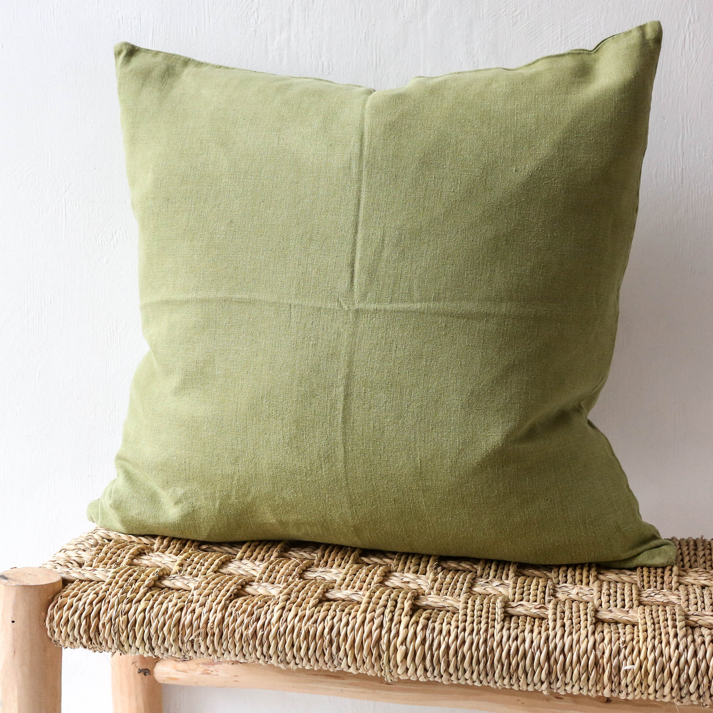 Linen Cushion Cover - Herbal Green