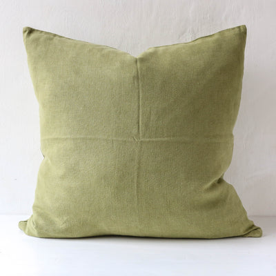 Linen Cushion Cover - Herbal Green