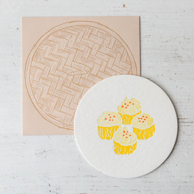 Pork Dumpling Letterpress Card