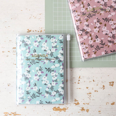 A6 Flower Pattern Wallet Diary - 2024