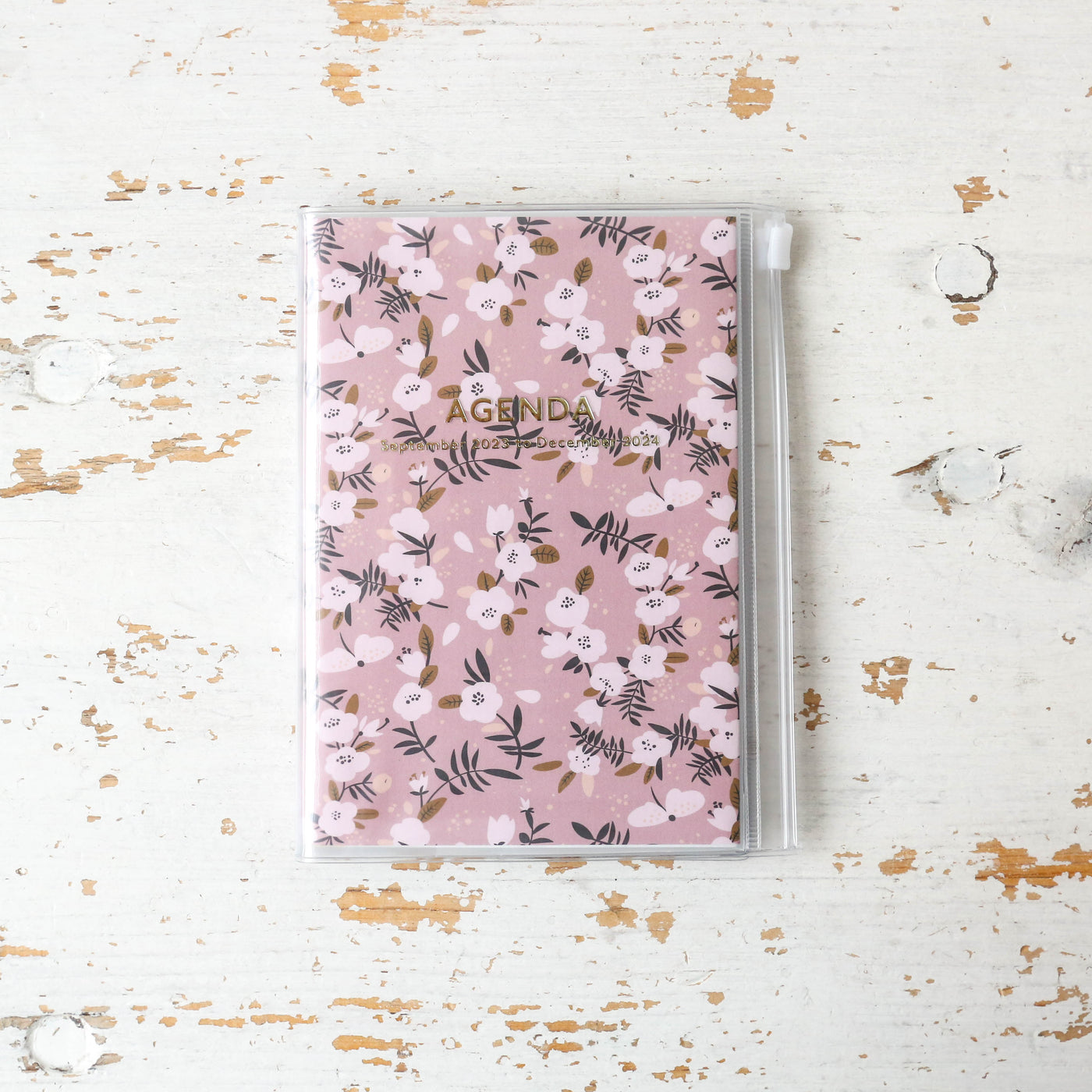 A6 Flower Pattern Wallet Diary - 2024