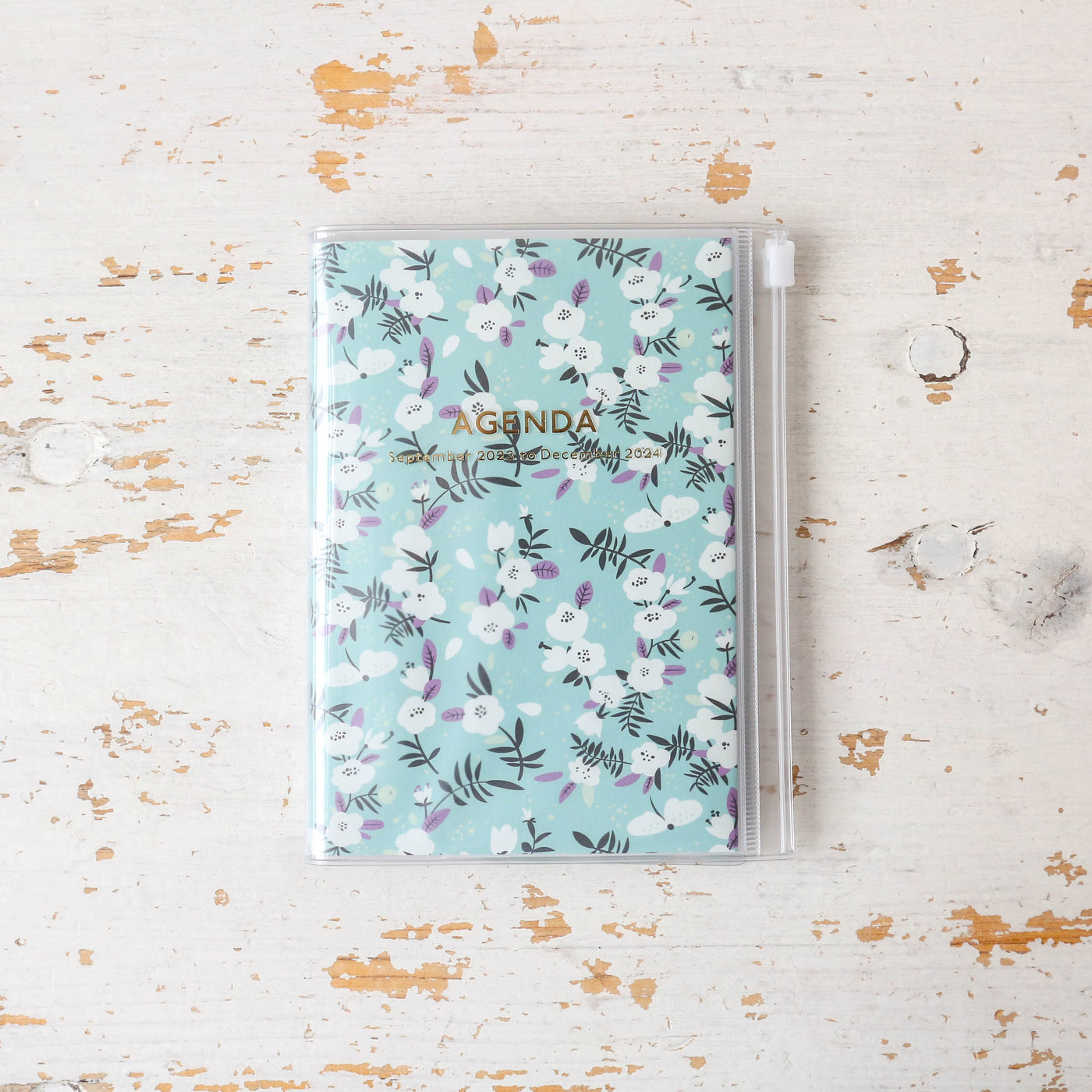 A6 Flower Pattern Wallet Diary - 2024