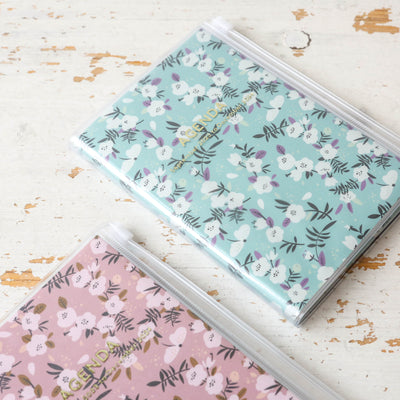 A6 Flower Pattern Wallet Diary - 2024