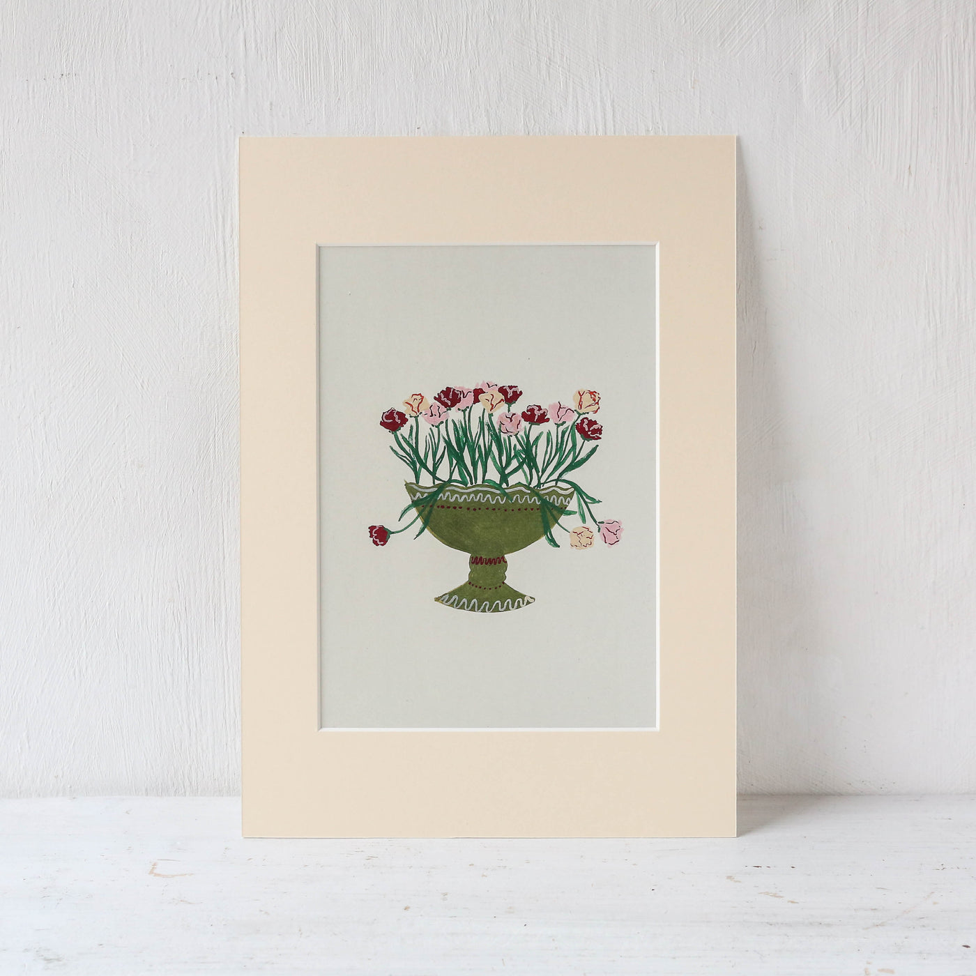 A4 Mounted 'Cheerful Bloom 4' Print by Harriet Watson