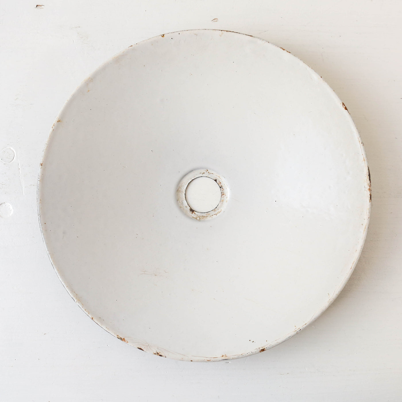 Vintage Enamel Industial Factory Lampshade - Black & White