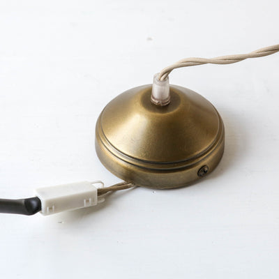 Glass Pendant Lamp 'Ulla' - Antique Brass