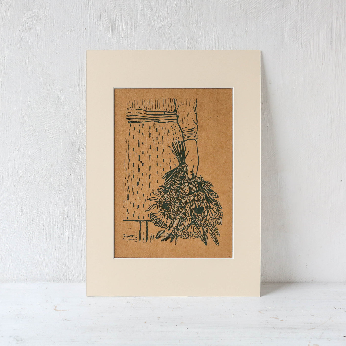 A4 Mounted 'Gather 2' Print by Rosanna Morris