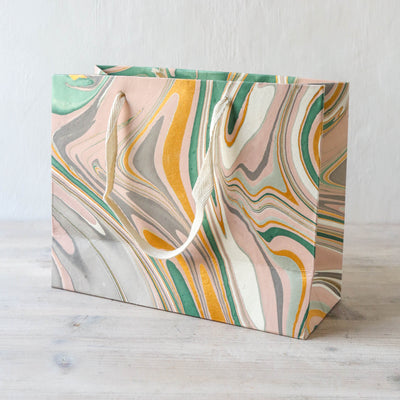 Hand Marbled Paper Gift Bag