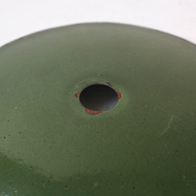 Vintage Enamel Industrial Factory Lampshade - Green