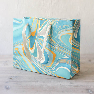 Hand Marbled Paper Gift Bag