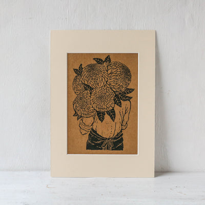 A4 Mounted 'Gather 3' Print by Rosanna Morris